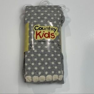 💲Country Kids girls tights Sz 1-3 years New Polka